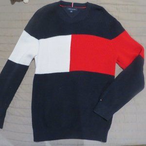 Tommy Hilfiger knit sweater size XL color block